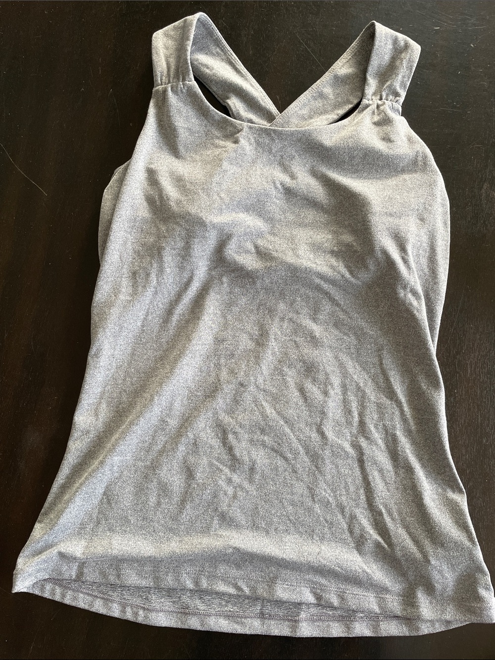 Prana Gray Sleeveless Cross-Back Tank Top - Women